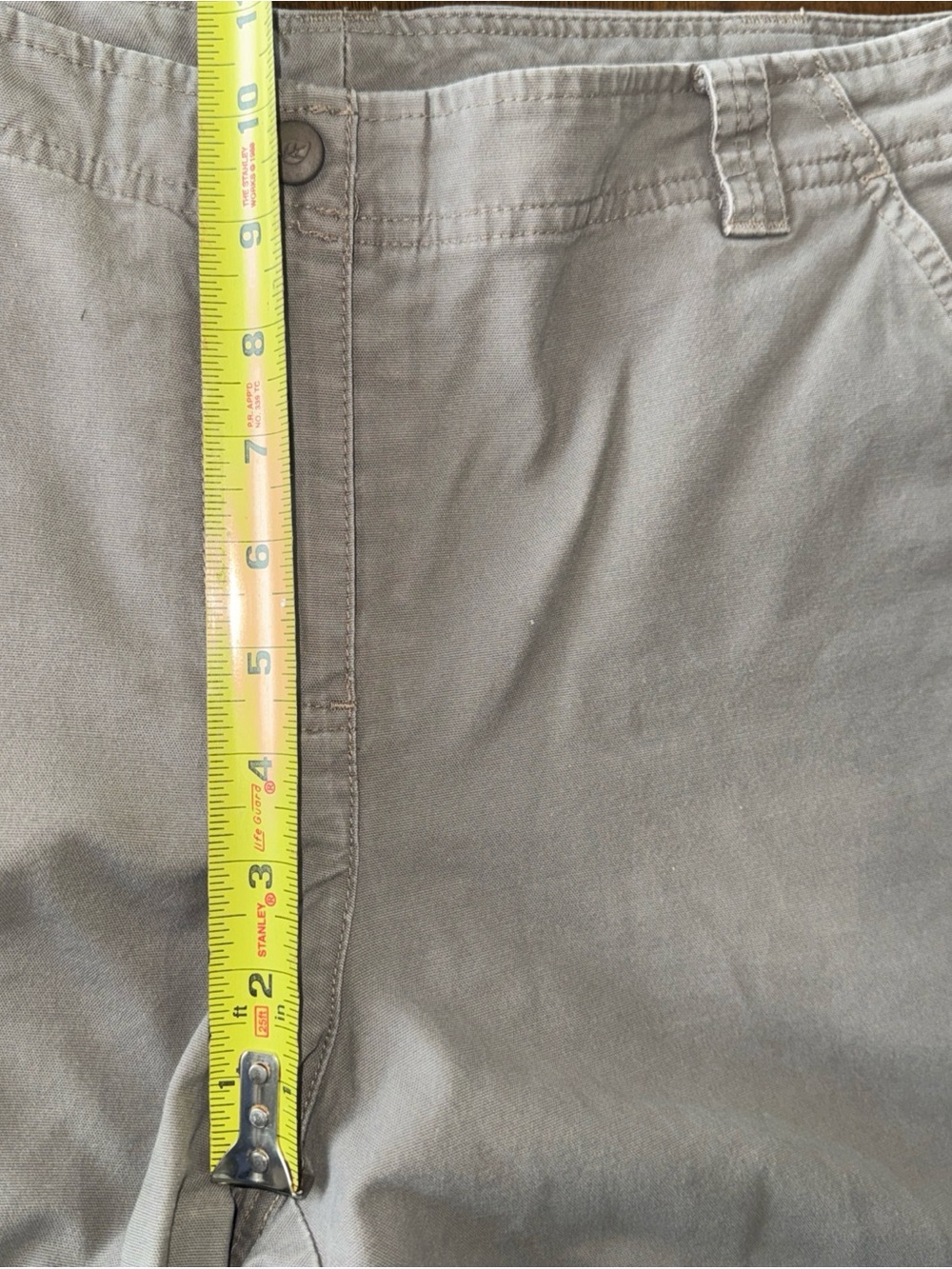 LL Bean Pants Womens 12 Reg Beige Flannel Lined Classic Fit Chino Straight Leg - Picture 11 of 14